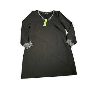 Sam Edelman metallic trim shift dress size 10 NWT